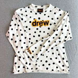 Limited Edition Drew House Polka Dot Long Sleeve Tee White Size 2 Justin Bieber